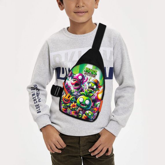 Сумка через плечо детская Растения против зомби 29х17 см сумка слинг для мальчика (02145)