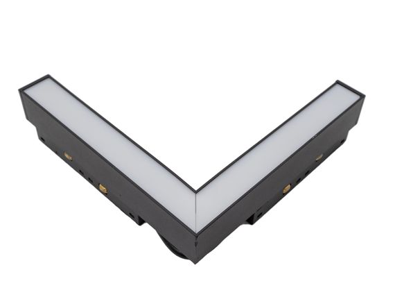 Магнитный угловой трековый светильник KW-296/10W NW DC48V BK