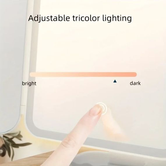 Тройное LED-зеркало для макияжа KAR193 складное аккумуляторное белое | Зображення 1
