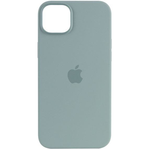 Чехол Silicone case (AAA) full with Magsafe для Apple iPhone 14 (6.1") Бирюзовый / Succulent