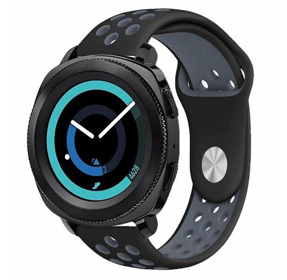 Спортивный ремешок Primo Perfor Sport для часов Samsung Gear Sport SM-R600 - Black&Grey