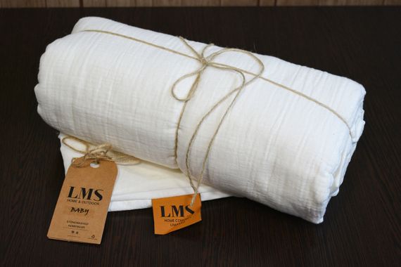 Дитяча постільна білизна Limasso Dubrovnik Muslin Baby 100х150 см Snow White | Зображення 3