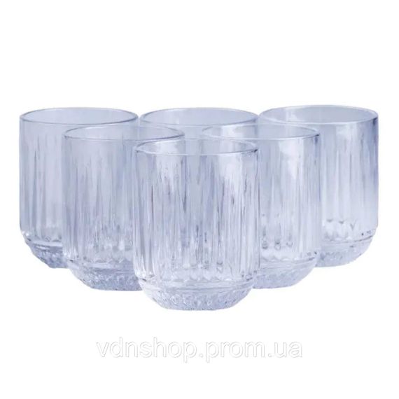 Набор стаканов 6 шт по 250 мл из толстого стекла HP4150 | Зображення 2