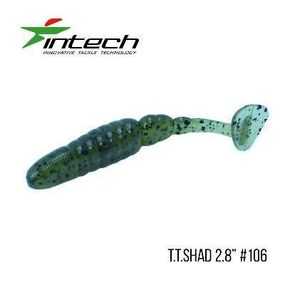 Силиконовая приманка, Съедобный силикон Bait Breath T.T.Shad 2,8" (7 шт) (106 Watermelon Seed)
