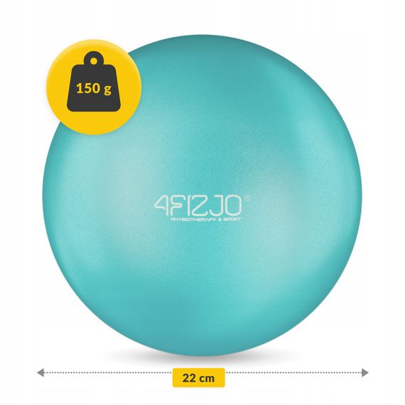 М'яч для пілатесу, йоги, реабілітації 4FIZJO 22 см Mint (P-5905973404877) | Зображення 4