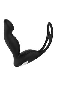 Массажер простаты с вибрацией Dream Toys Cheeky Love P-Pleaser с кольцом для пениса и яичек, черный Sex Aura