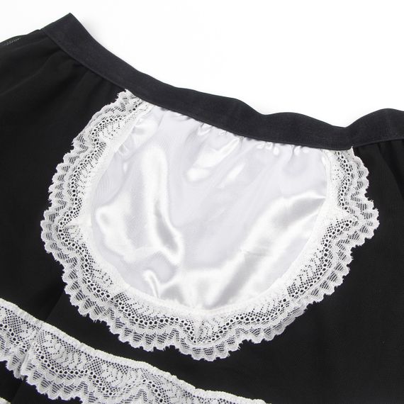 Костюм покоївки Star Night боді, спідниця міні з мереживом, обруч, чорний-білий, S Sex Aura | Зображення 6