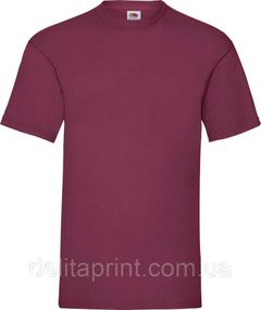 Футболка чоловіча Fruit of the Loom Valueweight Бордовый S