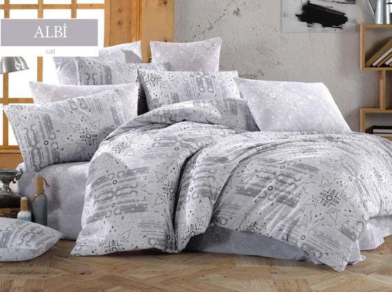 Постільна білизна EVA Ranforce 160 х 220 см. Albi Gri | Зображення 4