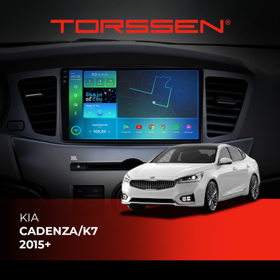 Штатна магнітола Torssen 2K Kia Cadenza/K7 2015+ F9464 4G Carplay DSP