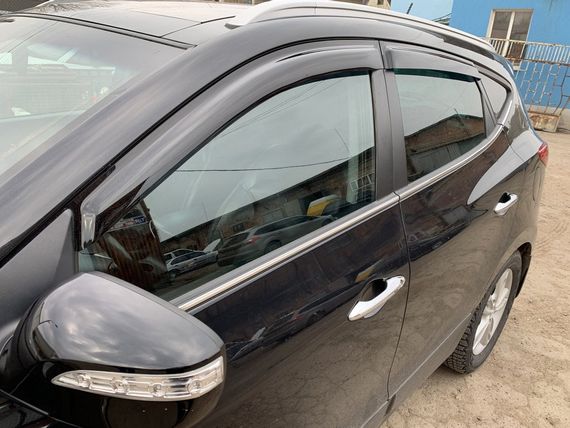 Вітровики (4 шт, HIC) для Hyundai IX-35 2010-2015 рр | Зображення 3