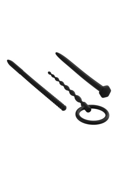 Набор черных уретральных катетеров NMC Knot Knot из силикона Sex Aura | Зображення 2