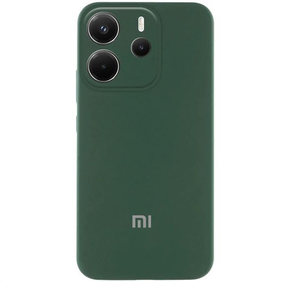 Чохол Silicone Cover Lakshmi Full Camera (AA) with logo для Xiaomi Redmi Note 14 4G (Int. version) Зелений / Dark green