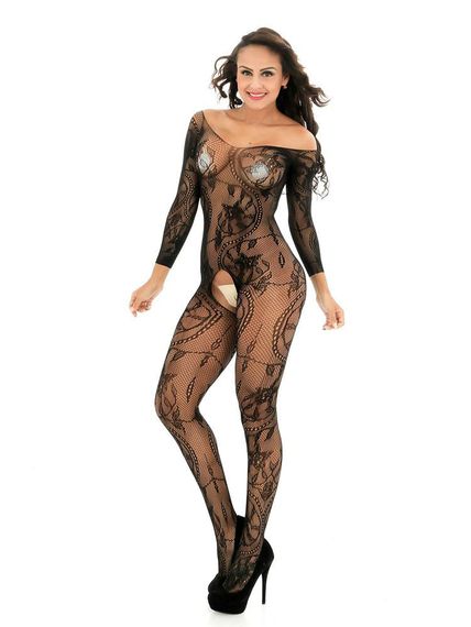БодіСтокінг (Боді комбінезон Сітка) Babydoll 46 Чорний 8023 | Зображення 5