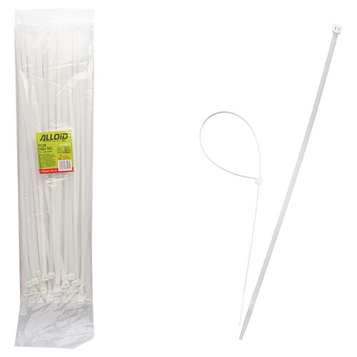 Хомут пластиковий Alloid 7.6 х 500 100 шт./уп. білий