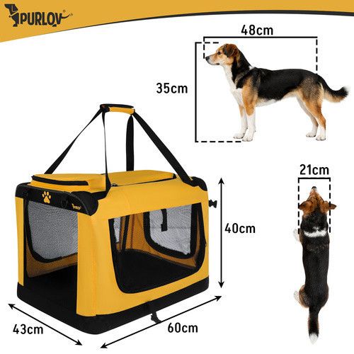 Сумка-переноска Purlov 27480 для собак і котів до 25 кг 60×42x44 см, складна з металевим каркасом | Зображення 2