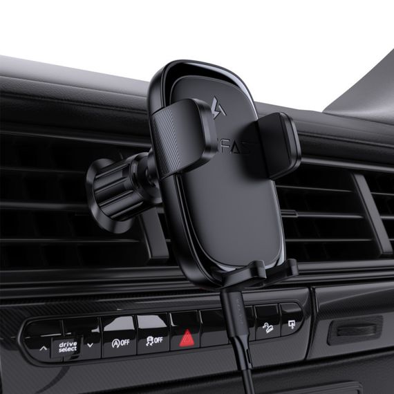 Автотримач з БЗП Acefast D48 Air Vent 15W Black | Зображення 5