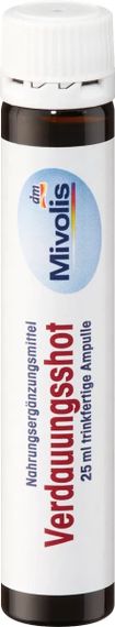 Mivolis Verdauungsshot для улучшения пищеварения с артишоком, куркумой и цинком, 7 ампул по 25 мл | Зображення 1