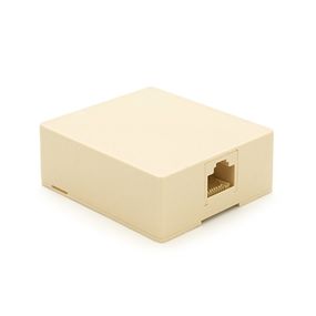 Розетка Ritar UTP 8P8C RJ45 1 порт Cat-3,бежевая накладная на липучке