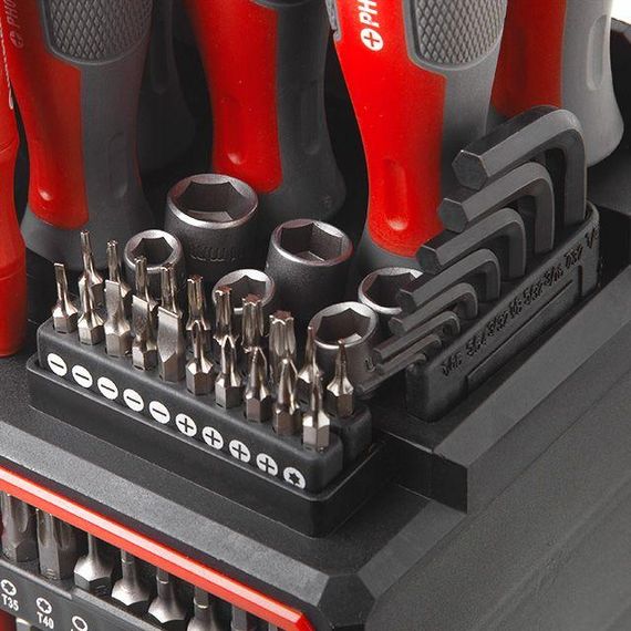 Набір викруток з комплектом насадок 114 од. INTERTOOL VT-3372 | Зображення 5