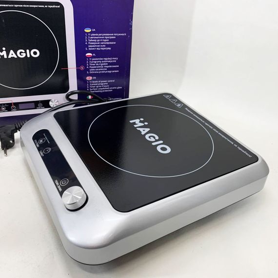 Маленька електрична плитка Magio MG-145 2000 Вт, Портативна плита електро, Комфорочна електроплита FR-84 | Зображення 2
