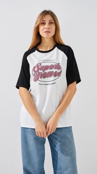 Футболка з принтом жіноча GENUA 9090-OV S Білий shop (2000999406867)