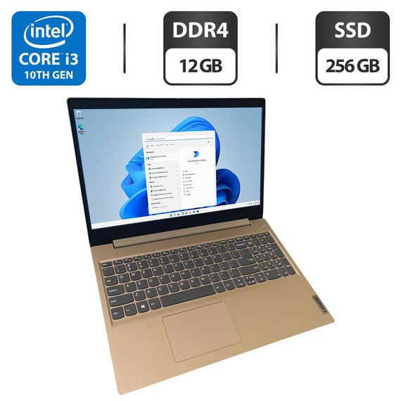 Ультрабук Lenovo IdeaPad 3 15IIL05 / 15.6" (1920x1080) IPS / Intel Core i3-1005G1 (2 (4) ядра по 1.2 - 3.4 GHz) / 12 GB DDR4 / 256 GB SSD / Intel UHD Graphics / WebCam б/в