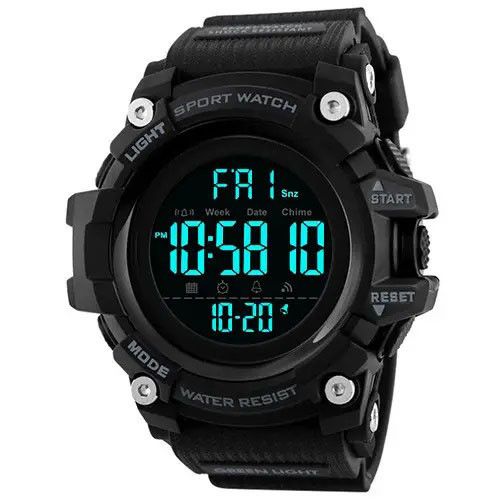 Модний чоловічий годинник SKMEI 1384BK BLACK, Армійський годинник протиударний, Годинник VN-786 скмей чоловічий | Зображення 4