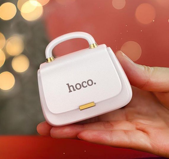 Беспроводные наушники HOCO DES35 Dawn handbag BT headset White | Зображення 4