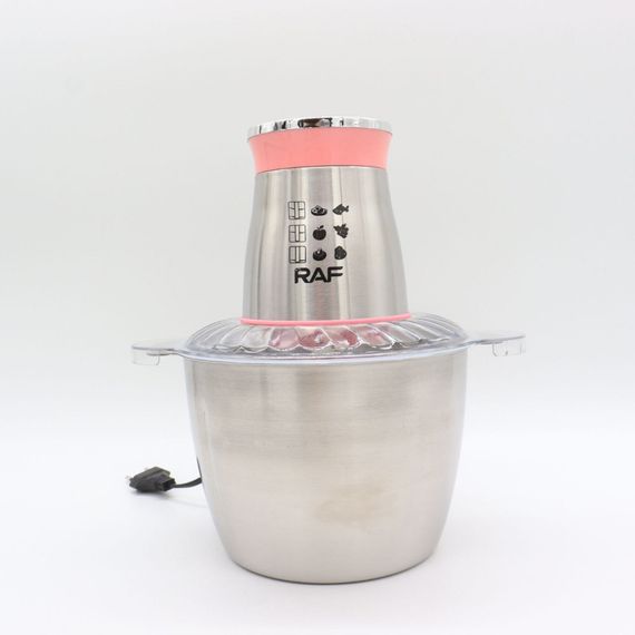 Кухонний подрібнювач на 3л, 1000Вт, RAF R 7030, Рожевий / Комбайн з нержавіючої сталі / Блендер з чашею | Зображення 7
