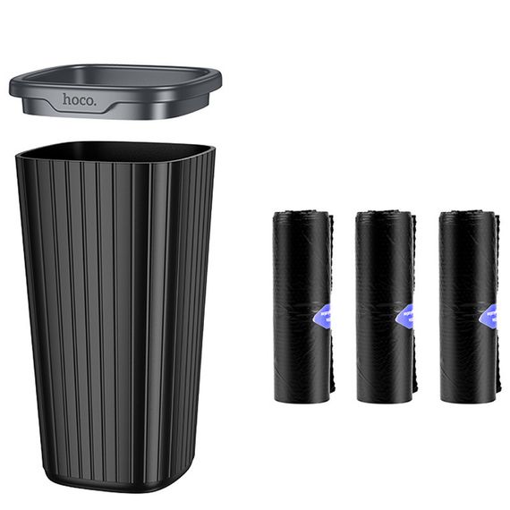Автомобільний контейнер для сміття у підсклянник Hoco ZP12 Black | Зображення 5