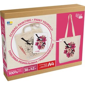 Набір для творчості екосумка-розмальовка "Flowers" N0003653, 38х42 см