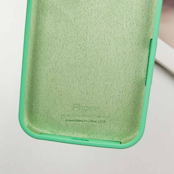 Чохол Silicone Case Full Protective (AA) для Apple iPhone 16 Pro Max (6.9") Зелений / Spearmint | Зображення 7