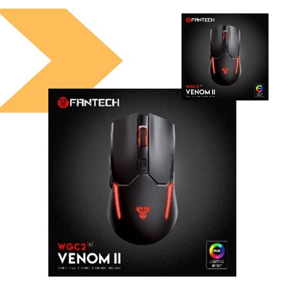 Бездротова ігрова миша з ергономічним дизайном Fantech WGC2 Venom II (37513-01_647) | Зображення 1