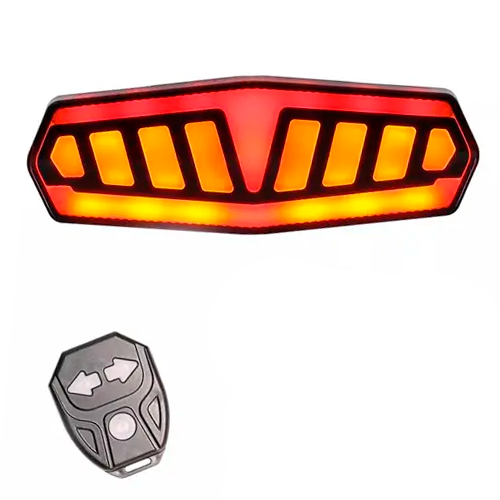 Задній габаритний велоліхтар з поворотами FY-1828, дистанційний пульт, ЗП Type-C, АКБ CR2032 | Зображення 9