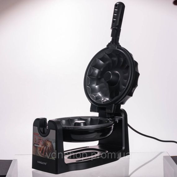 Кексниця електрична 1800 Вт з антипригарним покриттям 37×17×18 (см) Чорна SK-BBQ-837