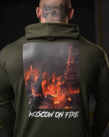 Худі maklin moscow олива НП4955 | Зображення 1