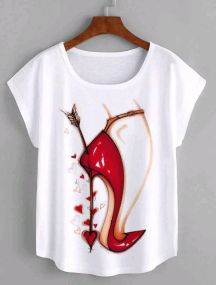 Футболка жіноча з принтом повсякденна L Білий