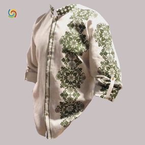 Рубашка Украинская вышиванка 55529527 цвет серый размер S/M