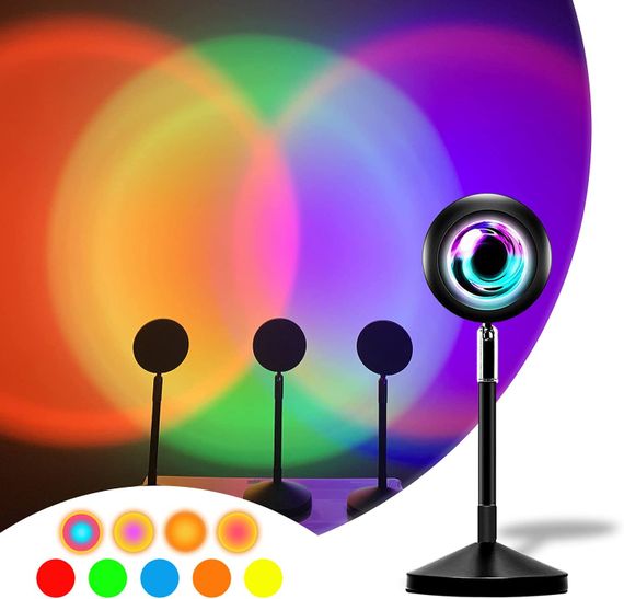 Sunset Lamp RGB 16 цветов - проекционный светильник заката, рассвета с пультом