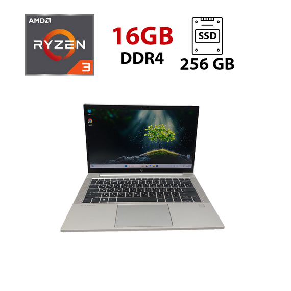 Ультрабук HP EliteBook 835 G8 / 14" (1920x1080) IPS / AMD Ryzen 3 Pro 5450U (4 (8) ядер по 2.6 - 4.0 GHz) / 16 GB DDR4 / 256 GB SSD / AMD Radeon Vega Graphics / WebCam / Win 11 Pro б/у | Зображення 1