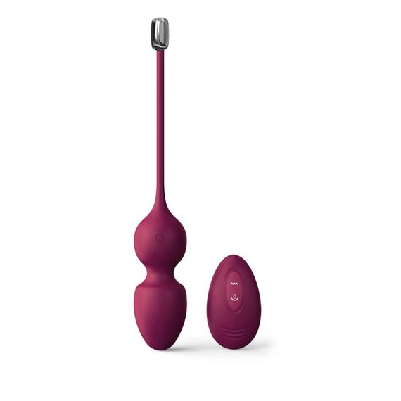 Вагінальні кульки Dorcel LOVE BALLS PLUM, вібрації та рухи внутрішньої кульки, пульт ДК Sex Aura