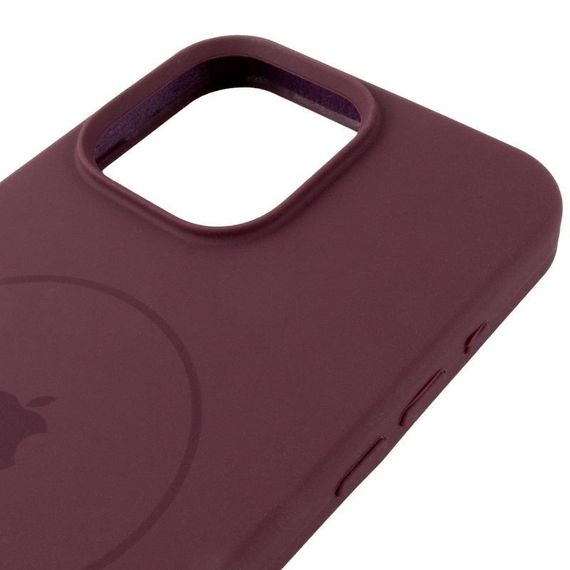 Чохол Silicone Case Full Protective (AA) V2 with MagSafe для Apple iPhone 14 Pro (6.1") Бежевий / Desert Gold Бордовий / Plum | Зображення 3