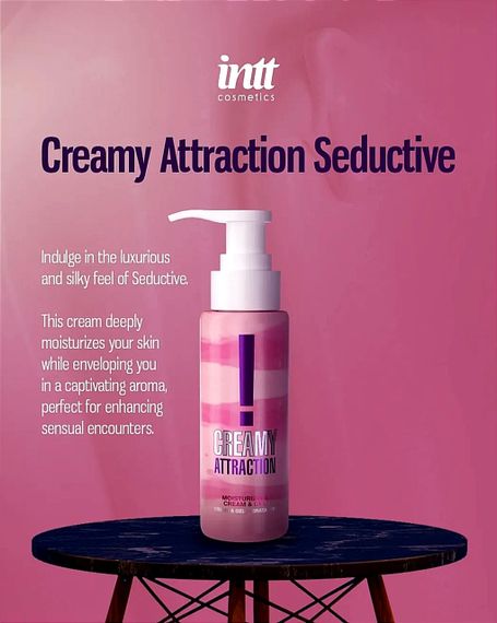 Крем-гель для тела с соблазнительным ароматом Intt Creamy Attraction Seduction! для поцелуев, 100 мл Sex Aura | Зображення 2