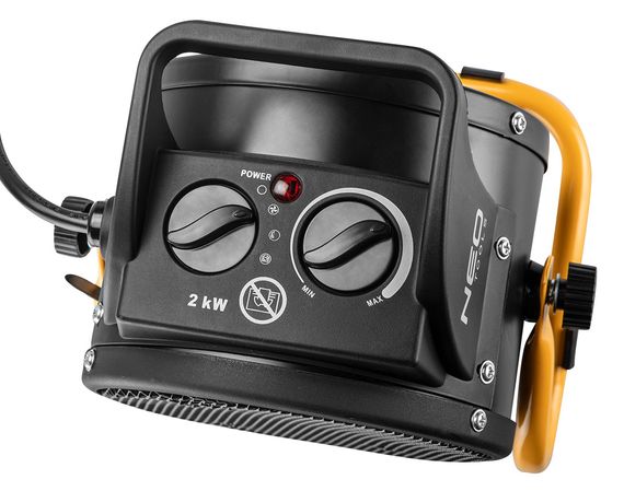 Теплова гармата Neo Tools 2,0 кВт, площа обігріву 20 кв.м., підлоговий, чорний (90-062) | Зображення 1