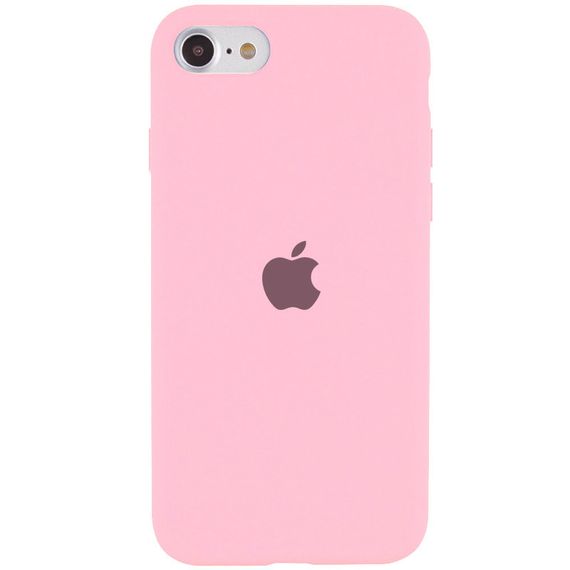 Чохол Silicone Case Full Protective (AA) для Apple iPhone SE (2020) Рожевий/Light pink