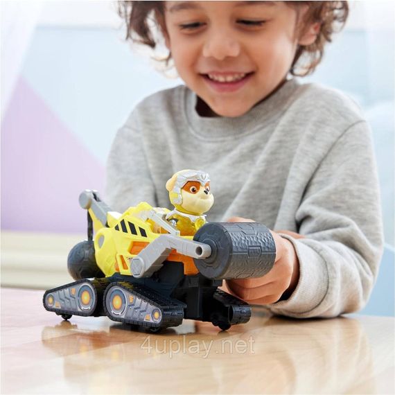 Щенячий Патруль Мегакіно Бульдозер та фігурка Кремеза Paw Patrol Rubble Mighty Movie Bulldozer | Зображення 4