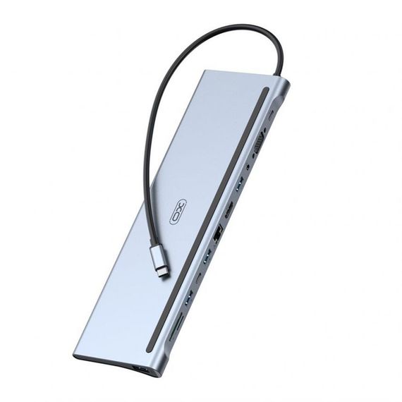 USB-хаб 12-в-1 XO HUB010 сірий (MAW-44889_1839)