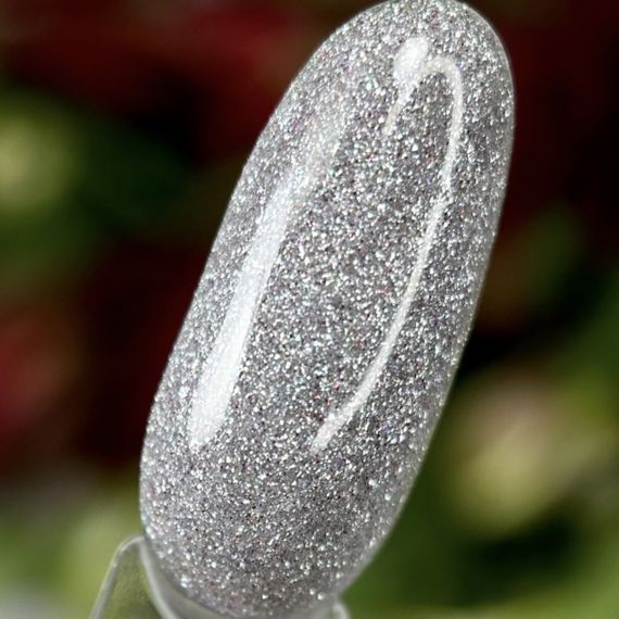 Светоотражающий жидкий полигель Crooz Crystal 07 (серебряный) 15мл