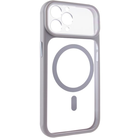 Чохол TPU+PC GETMAN Moon Clear with Magnetic Fit для Apple iPhone 12 Pro Max (6.7") Grey